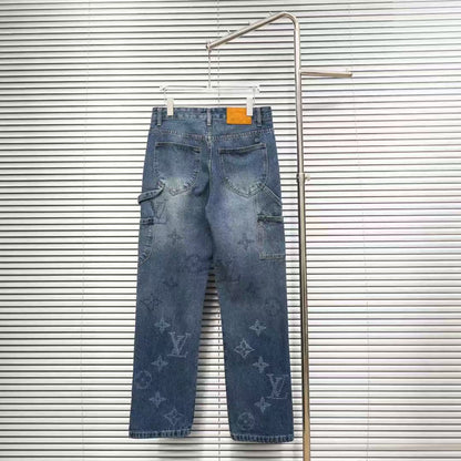 Louis Vuitton Logo-Embroidered Jeans