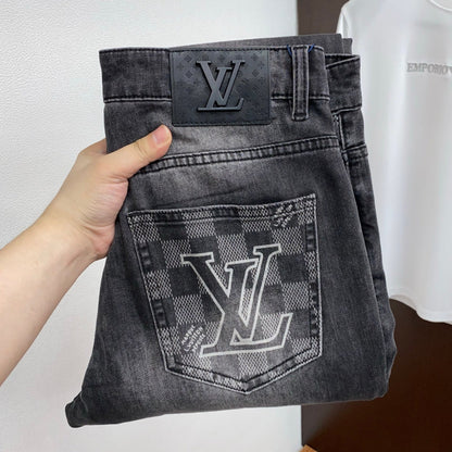 Louis Vuitton Logo-Embroidered Jeans