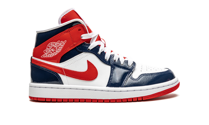 AIR JORDAN 1 MID WMNS "Patent Leather Navy / White / Red" DJ5984 400