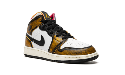 AIR JORDAN 1 MID SE GS "Orange Wear Away" DQ8418 071
