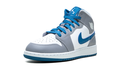 Air Jordan 1 Mid GS "Cement / True Blue" DQ8423 014