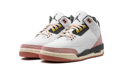 Air Jordan 3 GS "White/Red Stardust" 441140 100
