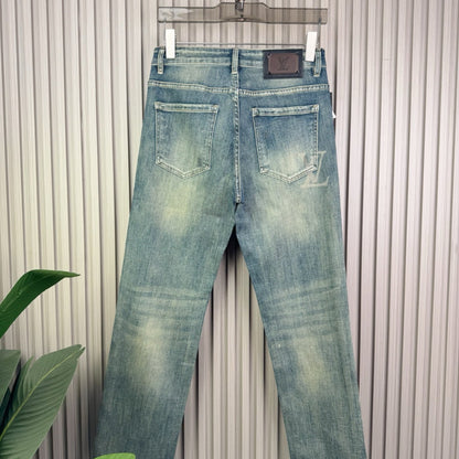 Louis Vuitton Logo-Embroidered Jeans