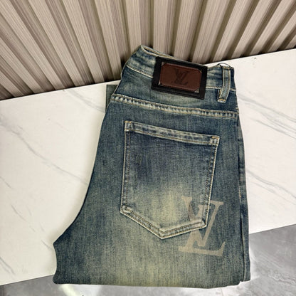 Louis Vuitton Logo-Embroidered Jeans