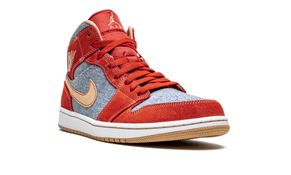 Air Jordan 1 Mid SE "Denim Red Suede" DM4352 600
