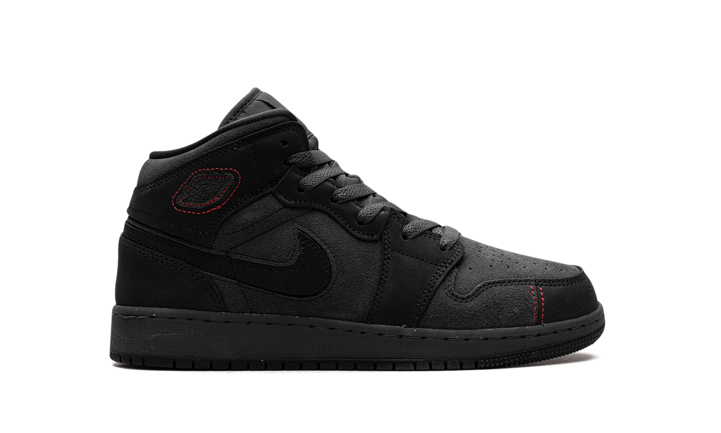 Air Jordan 1 Mid GS "BLACK SUEDE" FQ7742 001