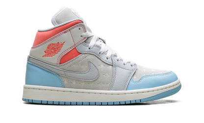 Air Jordan 1 Mid WMNS "White/Light Blue/Pink" IM7420 133