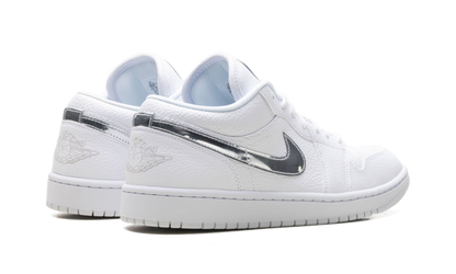 Womens Air Jordan 1 Low SE "White Metallic Silver'" IQ9381 100
