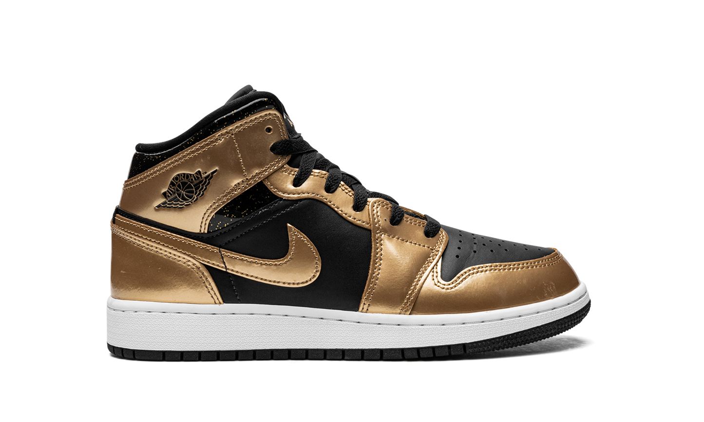 Air Jordan 1 Mid SE GS "Metallic Gold Black" DR6967 071