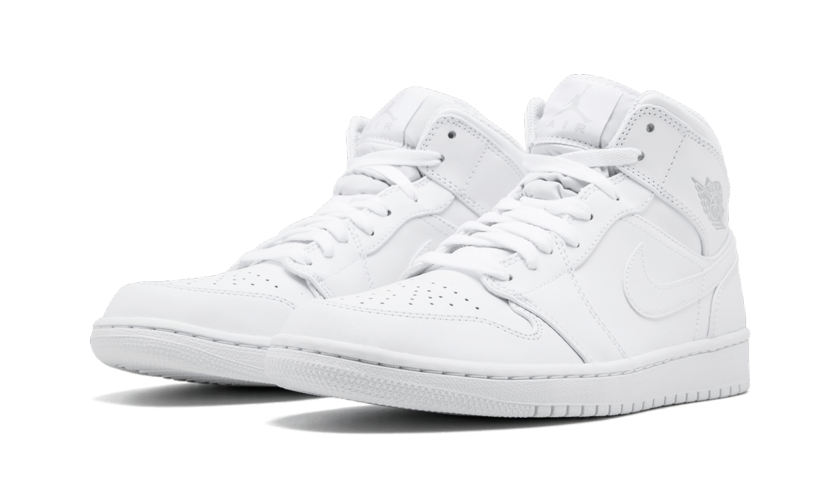 Air Jordan 1 Mid "White / Pure Platinum" 554724 104