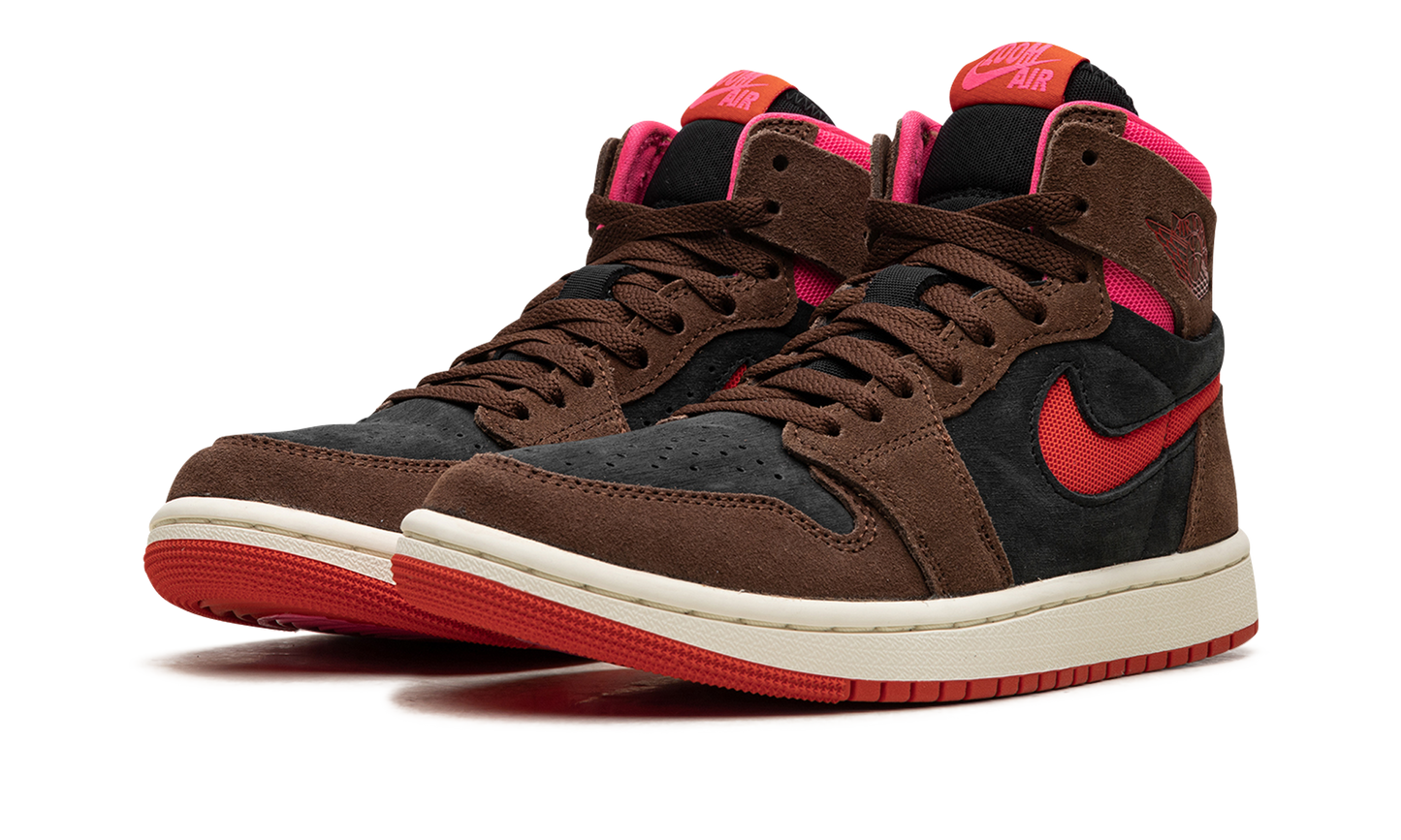 AIR JORDAN 1 ZOOM AIR CMFT WMNS "Cacao Wow/Picante Red/Black/Hyper Pink" DV1305 206