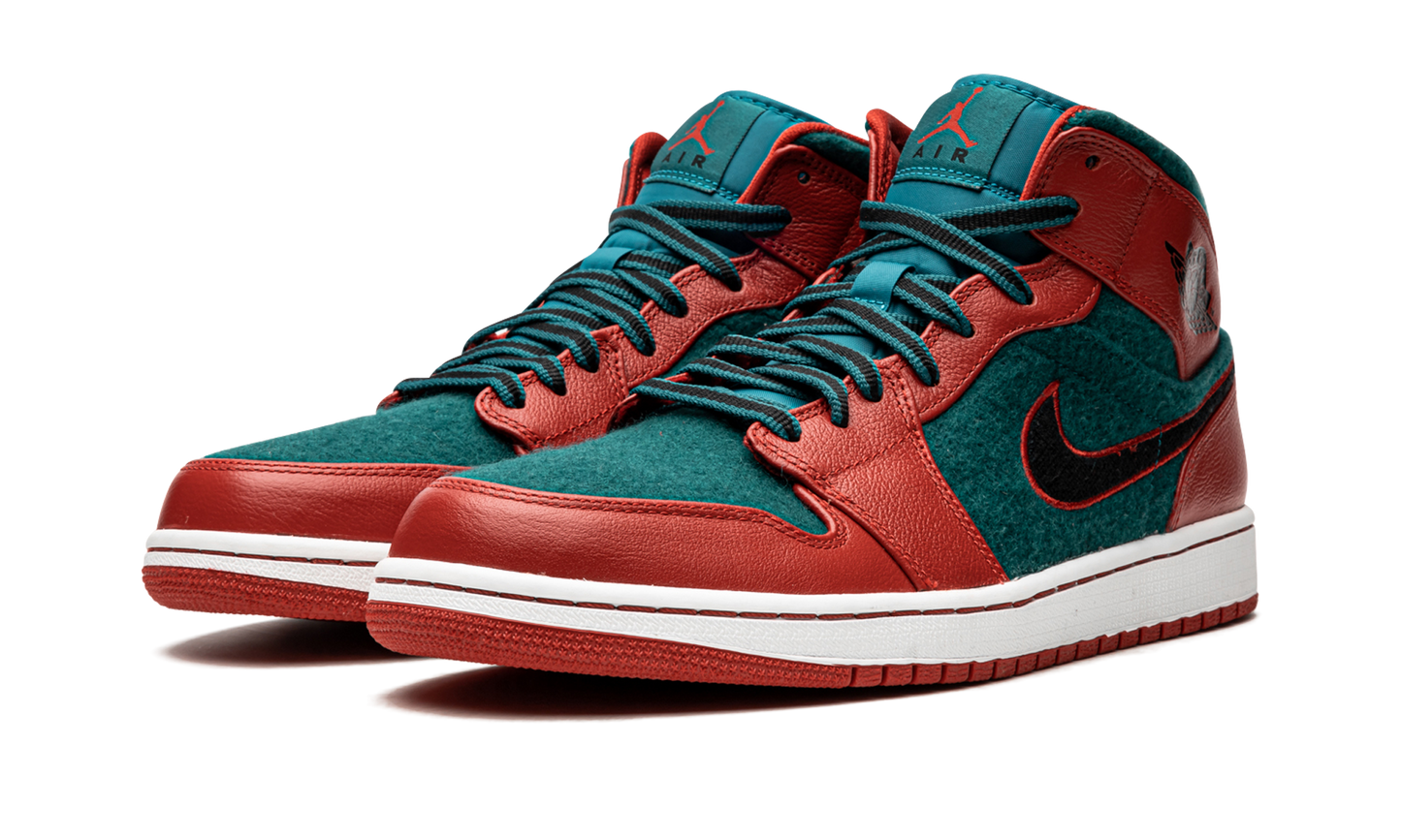 Air Jordan 1 Mid "Gym Red Dark Sea" 633206 608
