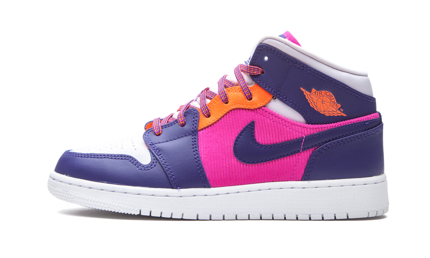 Air Jordan 1 Mid GS "Fire Pink" 555112 602