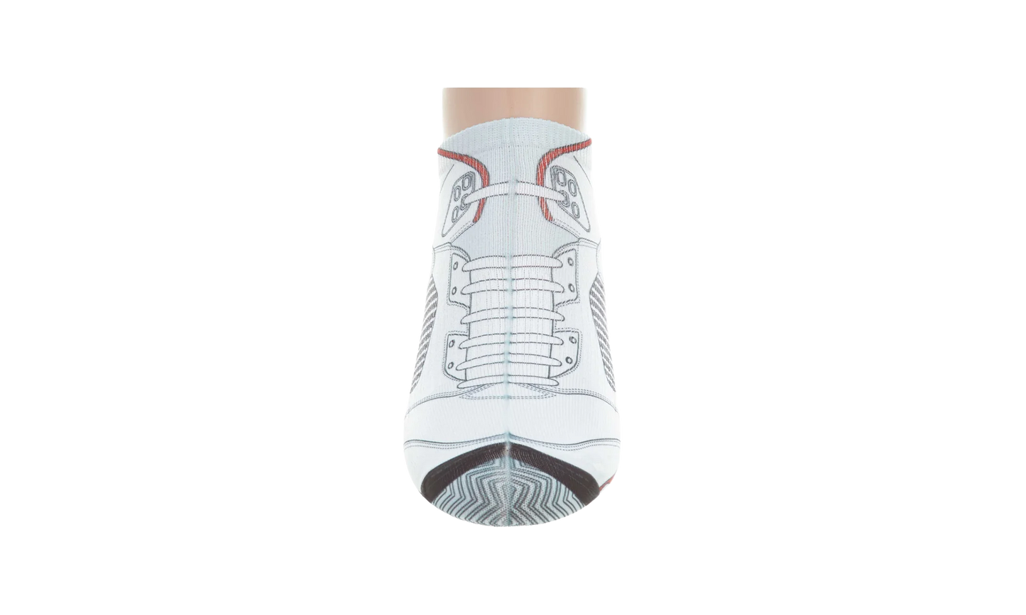 Jordan 5 Retro Bootie Low Cut Ankle Socks "White" 519600 100