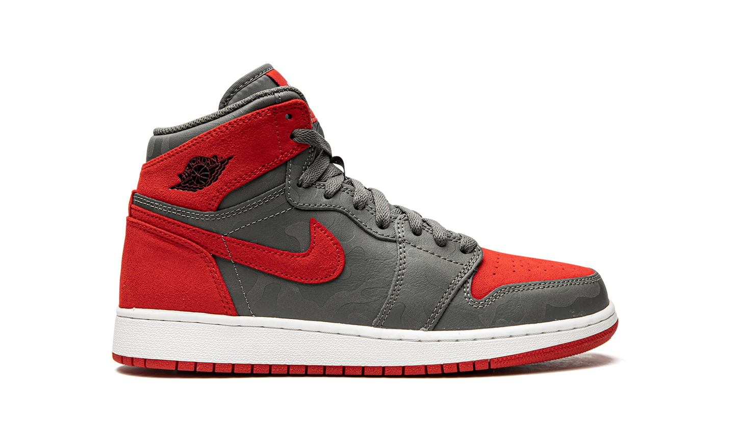 Air Jordan 1 Retro HI PREM GS "Red Camo" 822858 032
