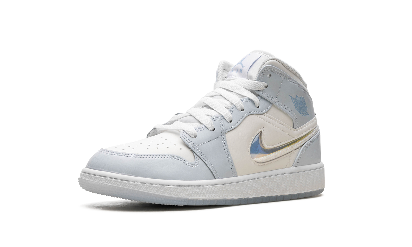 AIR JORDAN 1 MID SE GS "GLITTER SWOOSH" FQ9117 400