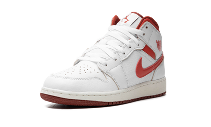 AIR JORDAN 1 MID SE GS "WHITE DUNE RED" FJ3464 160