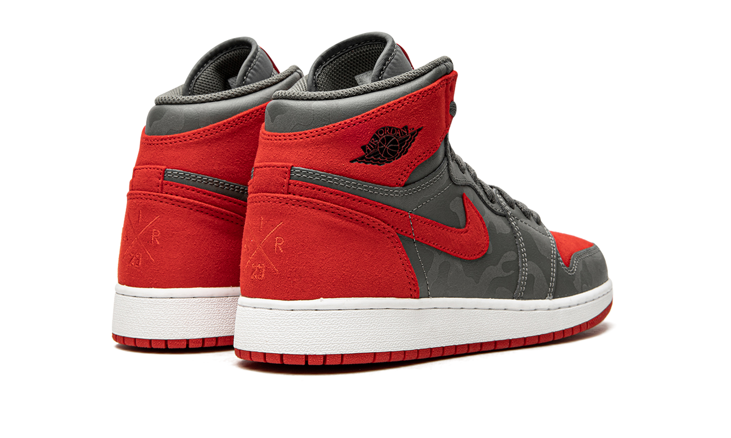 Air Jordan 1 Retro HI PREM GS "Red Camo" 822858 032