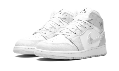 Air Jordan 1 MID SE GS "Grey Camo Swoosh" DD3235 100