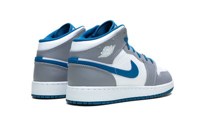 Air Jordan 1 Mid GS "Cement / True Blue" DQ8423 014