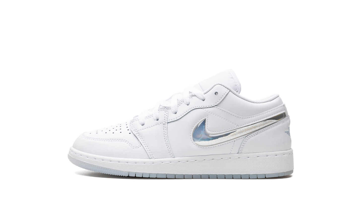 Air Jordan 1 Low GS "Glitter Swoosh" FQ9112 100