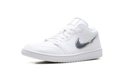 Womens Air Jordan 1 Low SE "White Metallic Silver'" IQ9381 100