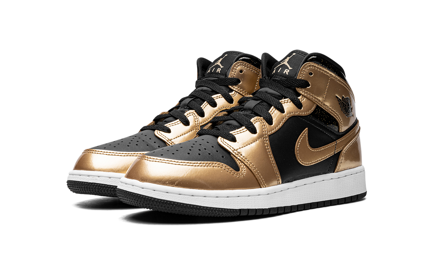 Air Jordan 1 Mid SE GS "Metallic Gold Black" DR6967 071