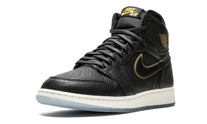 Air Jordan 1 Retro High OG GS "black gld lthr" 575441 031