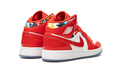 Air Jordan 1 Mid SE GS "Barcelona Sweater Red Patent" DC7248 600